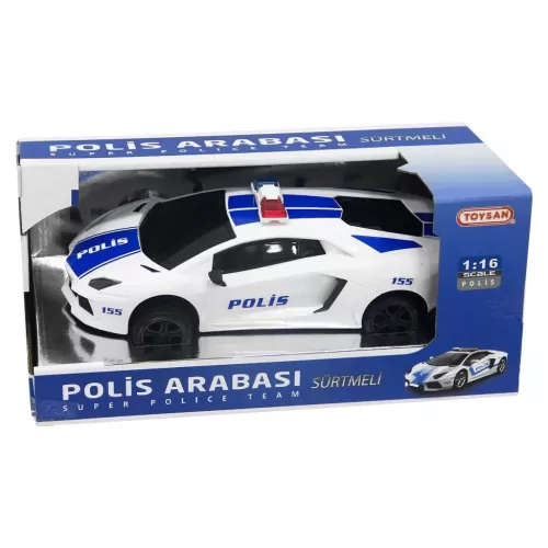 Toysan Oyuncak Sürtmeli Polis Arabası 1:16 Police Car - - TrendKitabev