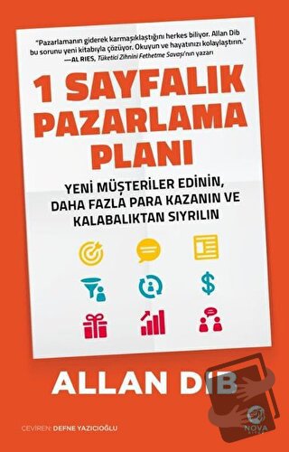 1 Sayfalık Pazarlama Planı - Allan Dib - Nova Kitap - Fiyatı - Yorumla