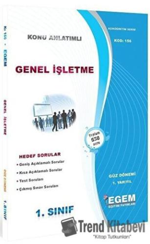 1. Sınıf 1. Yarıyıl Genel İşletme Konu Anlatımlı Soru Bankası - Kod 15