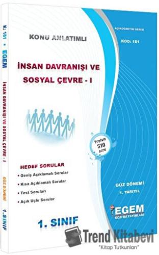 1. Sınıf 1. Yarıyıl İnsan Davranışı ve Sosyal Çevre 1 Konu Anlatımlı S