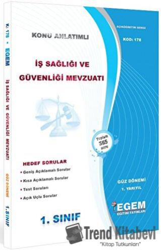 1. Sınıf 1. Yarıyıl İş Sağlığı ve Güvenliği Mevzuatı Konu Anlatımlı So