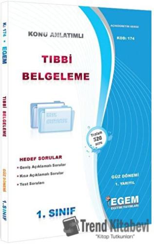 1. Sınıf 1. Yarıyıl Tıbbi Belgeleme Konu Anlatımlı Soru Bankası - Kod 