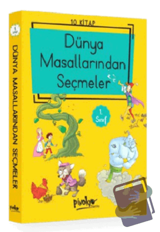 1. Sınıf Dünya Masallarından Seçmeler (Düz Yazı) 10 Kitaplık Set - Kol