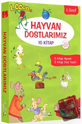 1. Sınıf Hayvan Dostlarımız Serisi (10 Kitap Takım) - Kolektif - Pinok