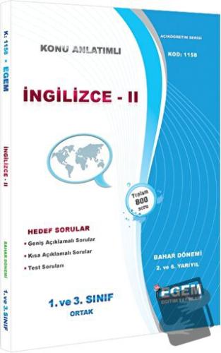 1. Sınıf İngilizce-II (Bahar Dönemi) Konu Anlatımlı Soru Bankası, Kole