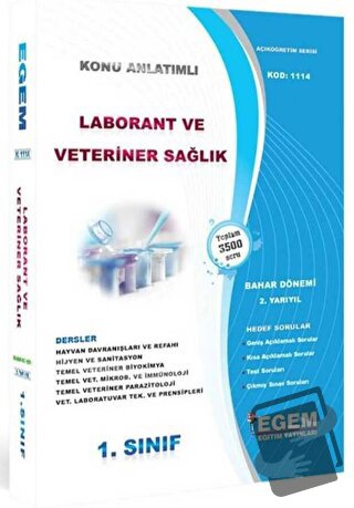 1. Sınıf Laborant ve Veteriner Sağlık 2. Yarıyıl Bahar Dönemi Konu Anl