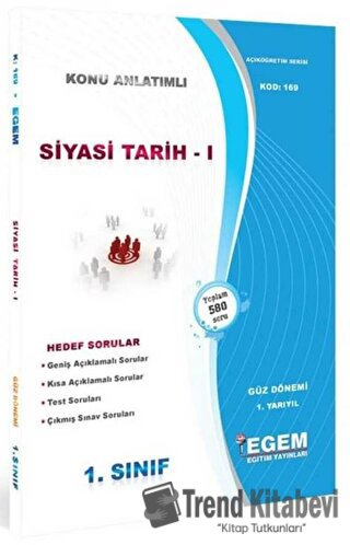 1. Sınıf Siyasi Tarih Bahar Dönemi Konu Anlatımlı Soru Bankası 2. Yarı