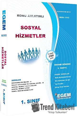 1. Sınıf Sosyal Hizmetler Konu Anlatımlı Soru Bankası, Kolektif, Egem 