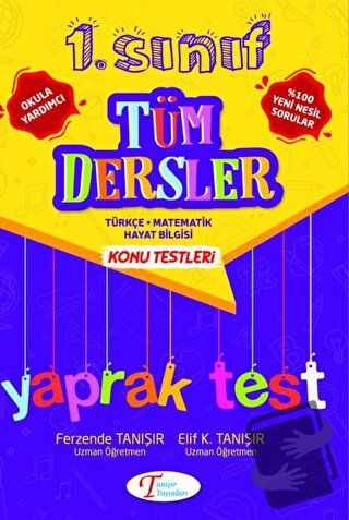 1. Sınıf Tüm Dersler Konu Testleri Test - Ferzende Tanışır - Tanışır Y