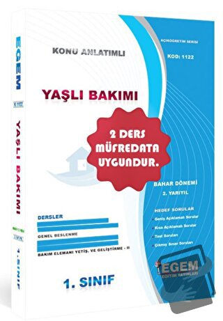 1. Sınıf Yaşlı Bakımı Konu Anlatımlı Soru Bankası - 2 Yarıyıl/Bahar Dö