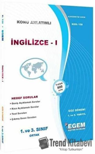 1. ve 3. Sınıf 1. Yarıyıl İngilizce 1 Konu Anlatımlı Soru Bankası - Ko