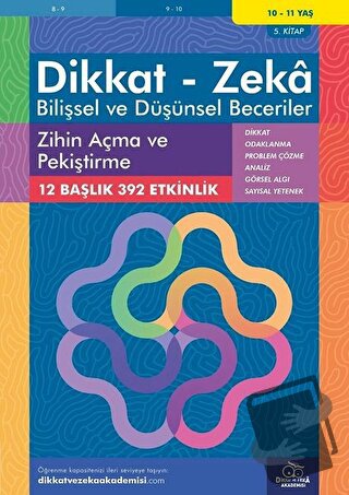 10-11 Yaş Dikkat - Zeka - Bilişsel ve Düşünsel Beceriler - Zihin Açma 