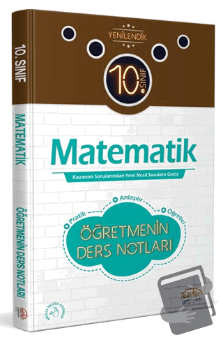 10. Sınıf Matematik Öğretmenin Ders Notları - Kolektif - Editör Yayıne