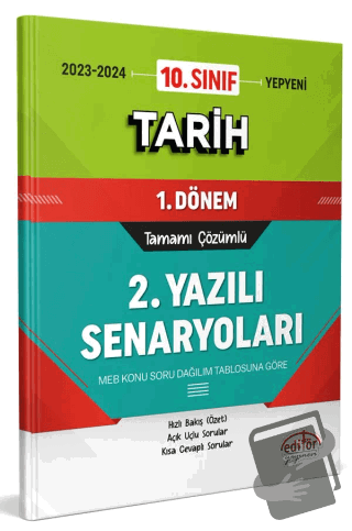 10. Sınıf Tarih 1. Dönem Ortak Sınavı 2. Yazılı Senaryoları Tamamı Çöz