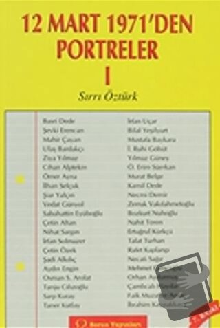 12 Mart 1971’den Portreler Cilt: 1 - Sırrı Öztürk - Sorun Yayınları - 