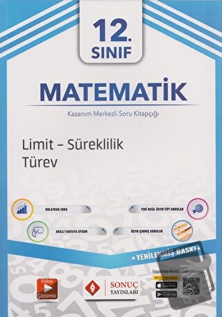 12. Sınıf Matematik Limit Süreklilik Türev, Kolektif, Sonuç Yayınları,