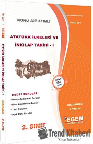 2. Sınıf 3. Yarıyıl Atatürk İlkeleri ve İnkılap Tarihi 1 Konu Anlatıml