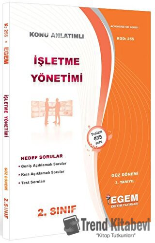 2. Sınıf 3. Yarıyıl İşletme Yönetimi Konu Anlatımlı Soru Bankası - Kod