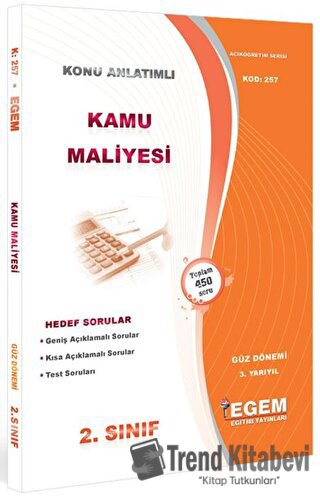 2. Sınıf 3. Yarıyıl Kamu Maliyesi Konu Anlatımlı Soru Bankası - Kod 25