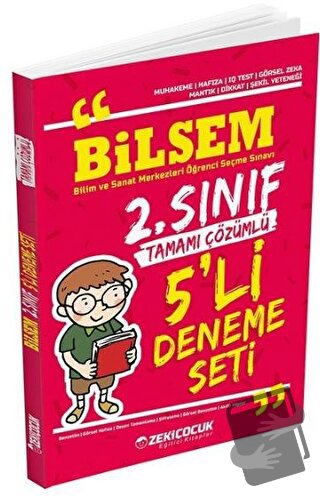 2. Sınıf Bilsem 5'li Deneme Seti Çözümlü - Kolektif - Zekiçocuk Eğitic