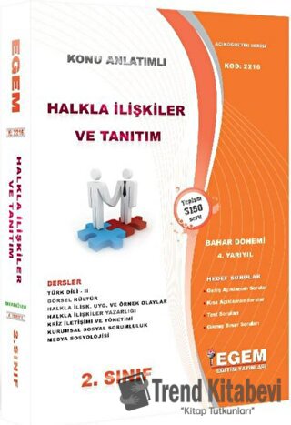 2. Sınıf Halkla İlişkiler Konu Anlatımlı Soru Bankası, Kolektif, Egem 