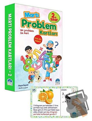 2. Sınıf Problem Kartları - Yaz Sil Kalemli - Refik Çapar - Martı Çocu