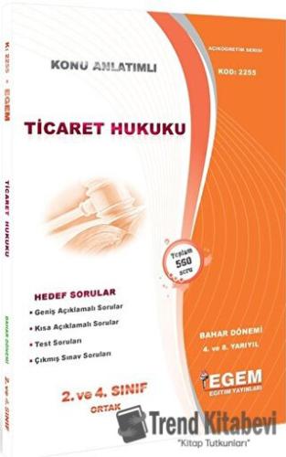 2. Sınıf Ticaret Hukuku (Bahar Dönemi) Konu Anlatımlı Soru Bankası, Ko