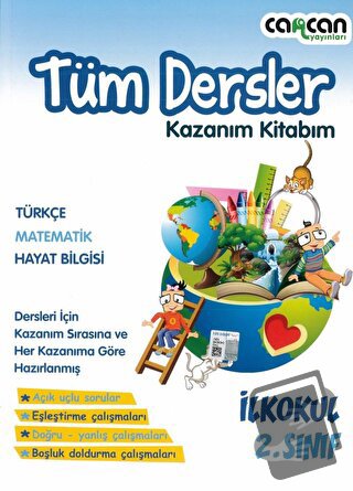 2. Sınıf Tüm Dersler Kazanım Kitabım - Kolektif - Cancan Yayınları - F