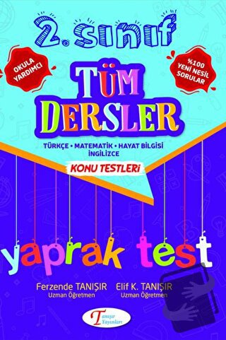 2. Sınıf Tüm Dersler Konu Testleri Test - Elif K. Tanışır - Tanışır Ya