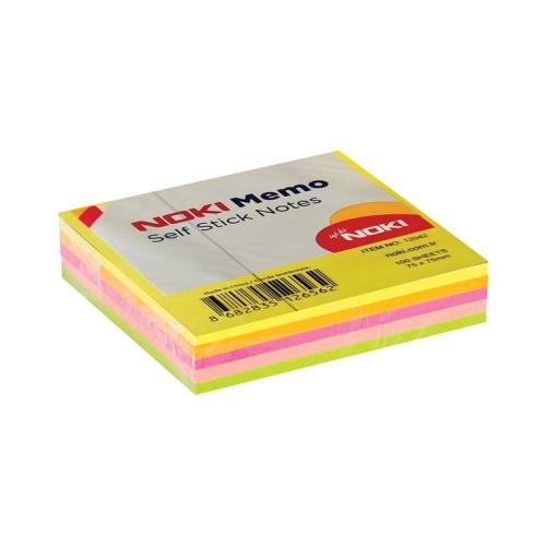 Noki Yapışkanlı Not Kağıdı Memo 75X75 Küp Neon 100 Yp No:12042 - - Nok