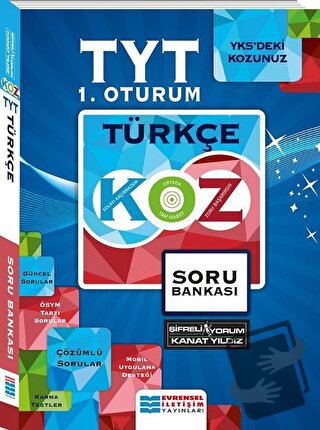 2018 TYT 1. Oturum Türkçe Kolaydan Zora Soru Bankası - Kolektif - Evre