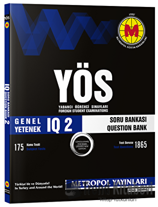 2019 YÖS Genel Yetenek IQ-2 Soru Bankası, Kolektif, Metropol Yayınları