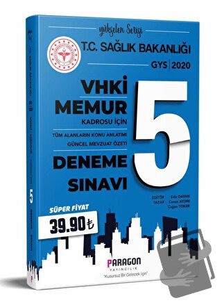 2020 GYS Sağlık Bakanlığı Memur VHKİ Konu ve Mevzuat Özetli 5 Deneme -