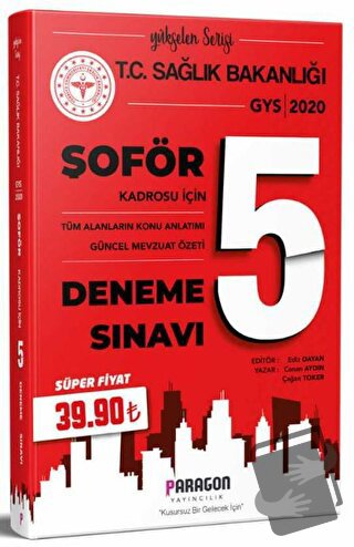 2020 GYS Sağlık Bakanlığı Şoför Konu ve Mevzuat Özetli 5 Deneme Sınavı