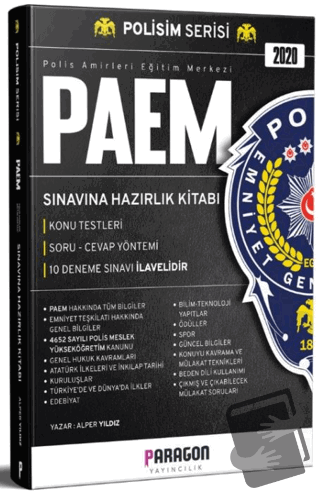 2020 PAEM Polis Amirleri Eğitim Merkezi Sınavına Hazırlık Konu Kitabı 