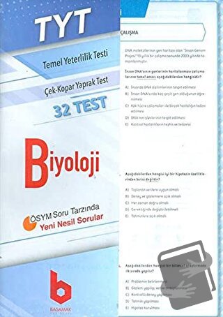 2020 TYT Biyoloji Çek - Kopar Yaprak Test - Kolektif - Basamak Yayınla