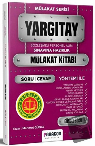 2020 Yargıtay Sınavına Hazırlık Çıkmış Sorularla Mülakat Kitabı - Mehm