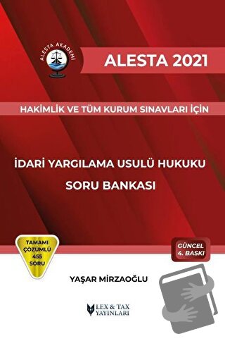 2021 Alesta İdari Yargılama Usulü Hukuku Soru Bankası - Yaşar Mirzaoğl