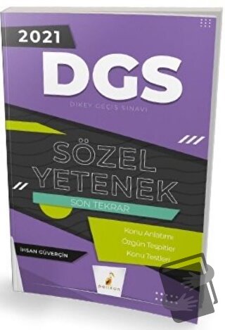 2021 DGS Sözel Yetenek Son Tekrar Konu Anlatımı - İhsan Güverçin - Pel