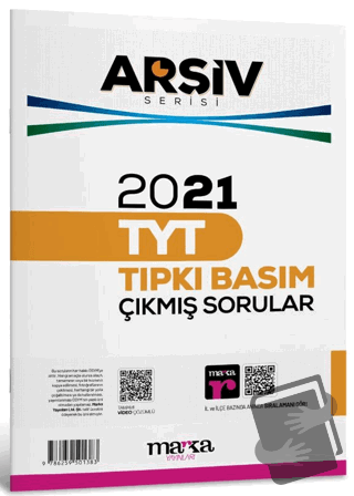 2021 TYT Arşiv Serisi Tıpkı Basım Çıkmış Sorular Tamamı Video Çözümlü 