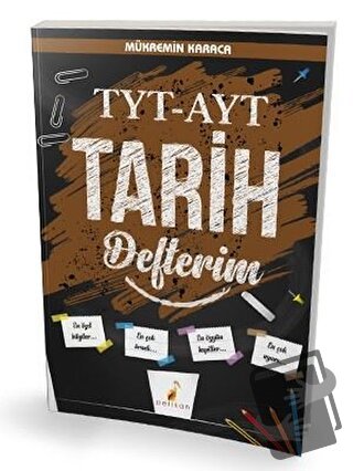 2021 TYT-AYT Tarih Defterim - Mükremin Karaca - Pelikan Tıp Teknik Yay