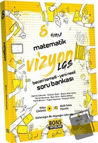 2022 8. Sınıf Vizyon Matematik Soru Bankası - Kolektif - Bons Yayınlar