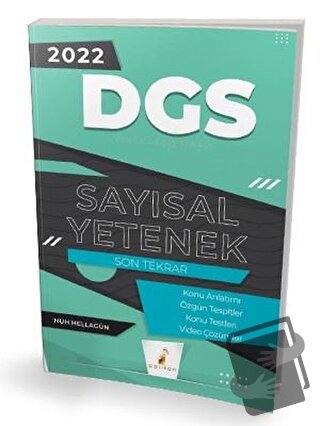 2022 DGS Sayısal Yetenek Son Tekrar Konu Anlatımı - Nuh Hellagün - Pel