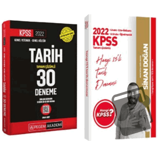 2022 Hangi KPSS Çözümlü Tarih 15 Deneme - Pegem Tarih 30 Deneme 2'li S