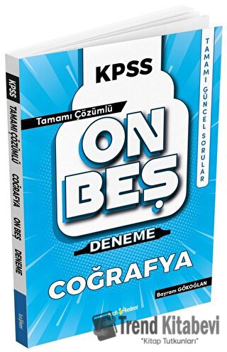 2022 KPSS Coğrafya 15 Deneme Tercih Akademi Yayınları, Bayram Gökoğlan