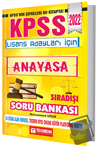 2022 KPSS Lisans Adayları İçin Sıra Dışı Anayasa Soru Bankası - Muhamm