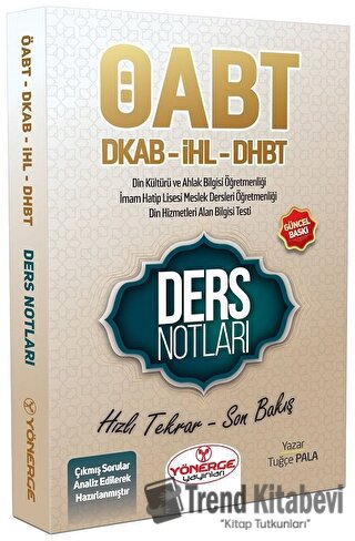 2022 KPSS ÖABT Din Kültürü ve Ahlak Bilgisi DHBT ve Alan Ders Notları 