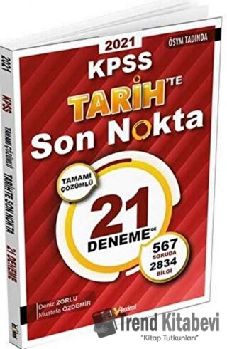 2022 KPSS Tamamı Çözümlü Son Nokta 21 Deneme, Deniz Zorlu, Tercih Akad