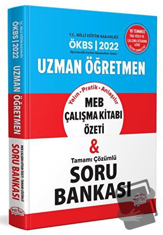 2023 Uzman Öğretmen MEB Çalışma Kitabı Özeti ve Tamamı Çözümlü Soru Ba