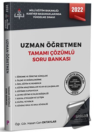 2022 Uzman Öğretmen Tamamı Çözümlü Soru Bankası - Hasan Can Oktaylar -